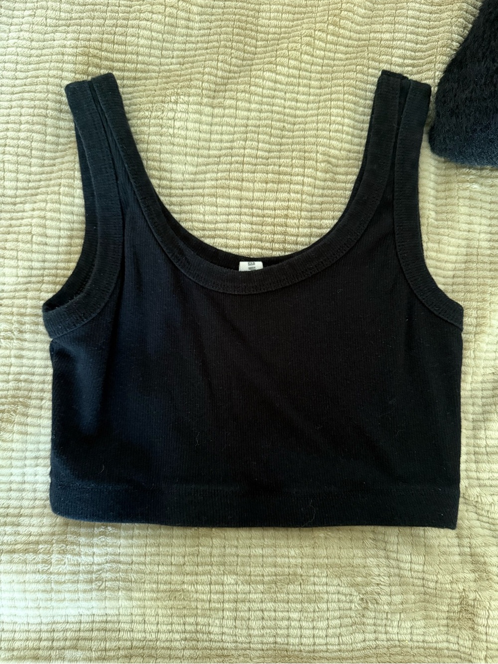 Black Ribbed Crop Tank Top — Classic Everyday Staple